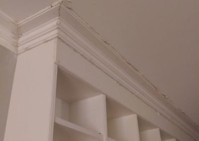These cornices in a Croydon townhouse are looking old and worn out