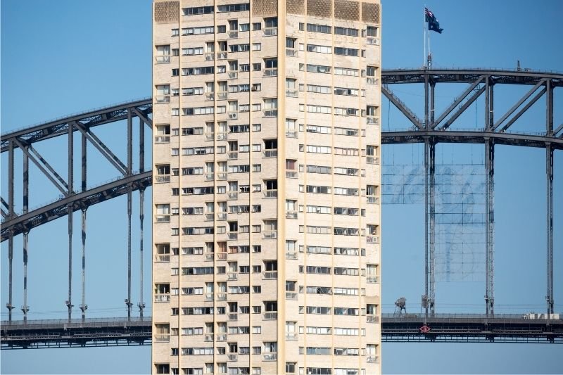 Many older apartment blocks in Sydney have popcorn ceilings