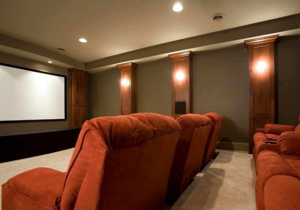 home theatre space in Sydney home