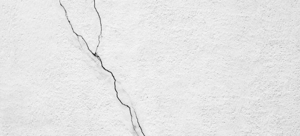 cracked old concrete wall repair