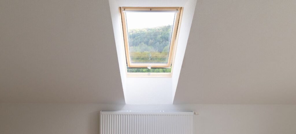 skylight for added ventilation and lighting