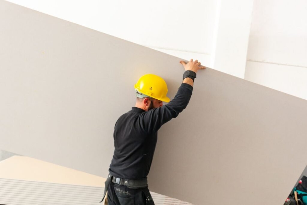 plasterboard is easy to install