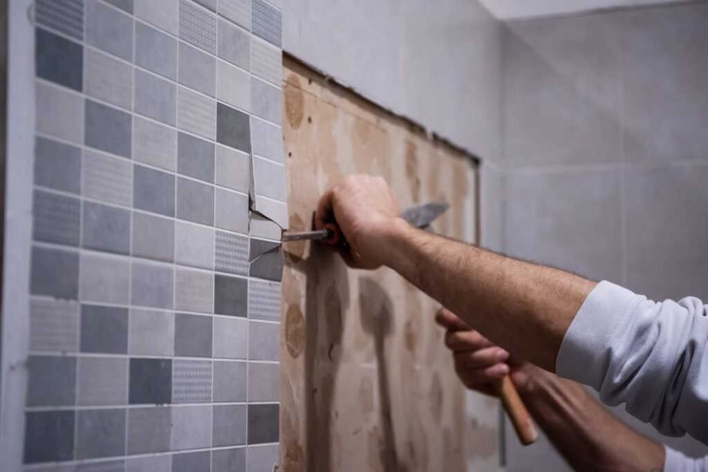 remove bathroom tiling