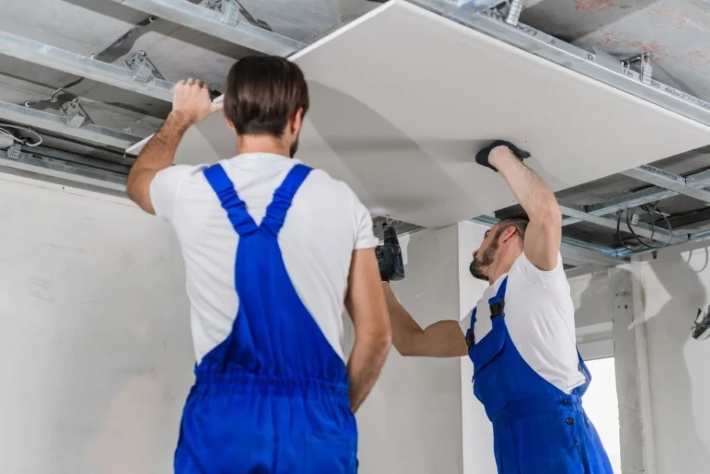Installing a new ceiling sheet