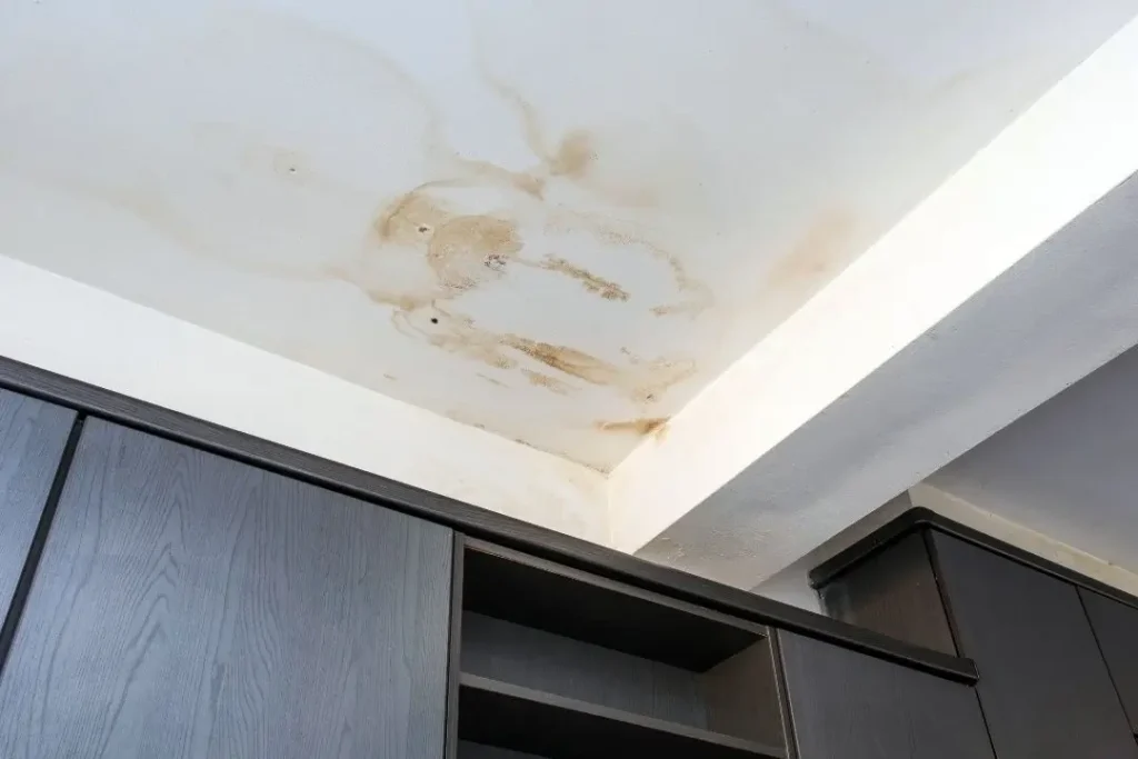 water damaged ceiling