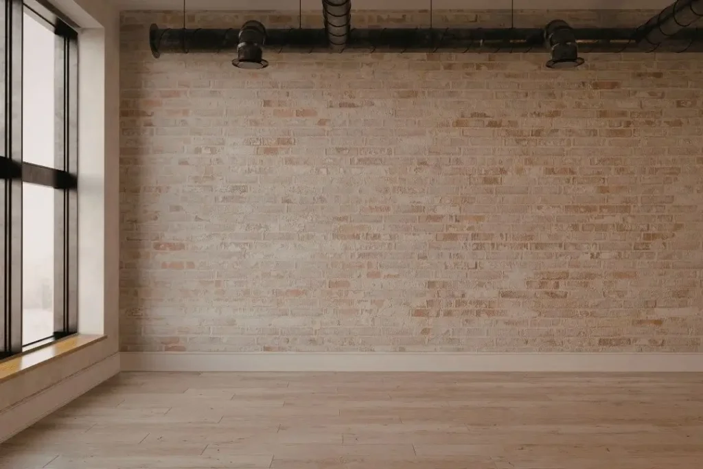exposed brick interior wall